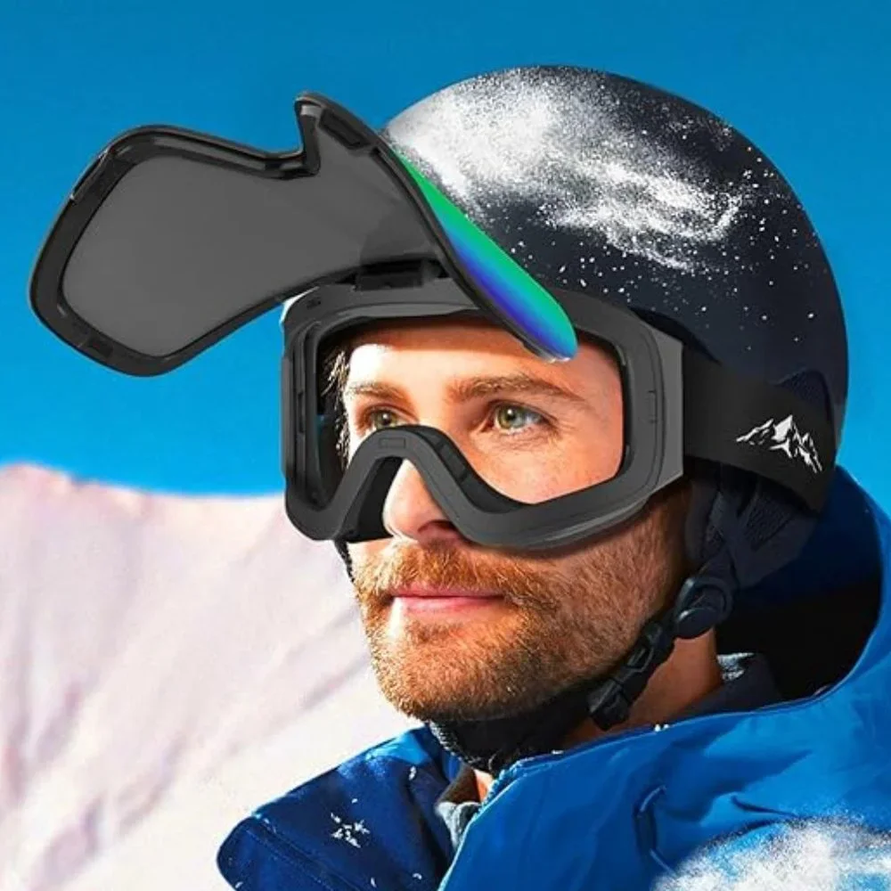 Flip-Up ski goggles Ffg-free OTG snowboard with magnetic